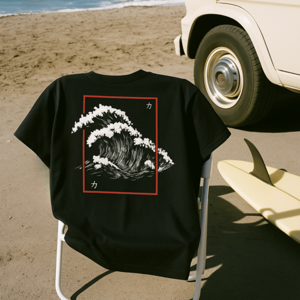 japanese wave t shirt